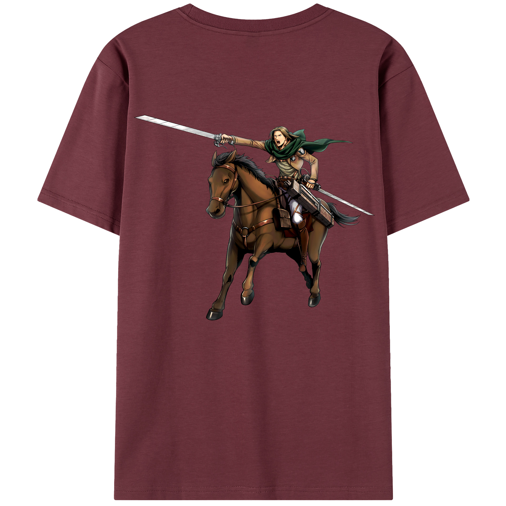 （画像用） 進撃の巨人 Attack on Titan 綿100％半袖Tシャツ（背面プリント）